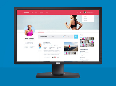 Running App - Profile UI/UX adobe photoshop events idea profile admin profile dashboard running sport sport events ui ux website design website for running