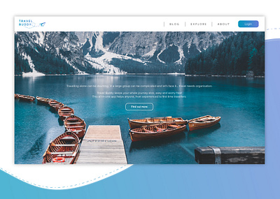 Travel Landing Page branding dailyui dailyui003 flat graphic design landing page layout design minimal travel ui ux vector