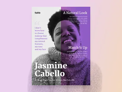 Persona black and white blackandwhite consept design makeup persona typography ui ux