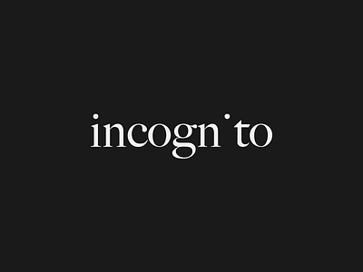 incognito design flat logo negative space negative space logo vector