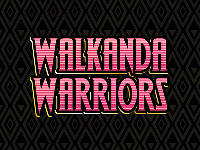 Walkanda Warriors Logo american cancer society black panther breast cancer cancer illustrator logo making strides marvel phoenix pink wakanda