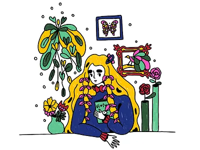 La Infanta abstract art character design drawing illustration line art