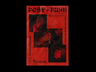 Post-Punk 👹 Poster brutalism brutalist design editorial art editorial design flyer layout photography poster poster design posters print punk punkrock type art type design typeface typogaphy typography art webdesign
