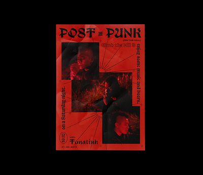 Post-Punk 👹 Poster brutalism brutalist design editorial art editorial design flyer layout photography poster poster design posters print punk punkrock type art type design typeface typogaphy typography art webdesign