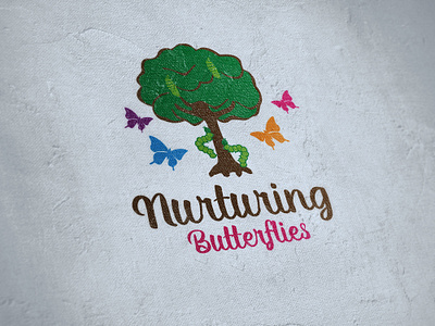 Nurturing butterflies logo logo design