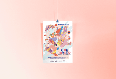 March 8 festival from the center dancing design digital illustration festival girls illustration music poster poster art woman