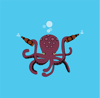 Octopus cartooning character development design designsbylos illustration vector