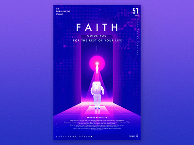 faith illustration 图形 排版 未来主义 海报 设计