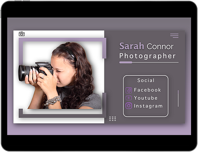 photographer design landing page ui ux web