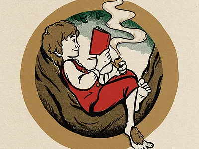 Frodo book feet frodo frodo baggins hobbit jrr tolkien lord of the rings pipe reading ring smoking