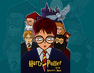 Harry Potter creative drawing graphic design harrypotter illustration jkrowling kolkata painting photoshop poster saikat sarkar saikat sarkar illustration saikatsarkar16