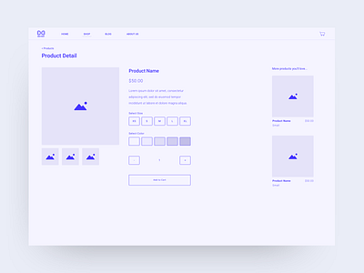 Product Detail Wireframes design ecommerce ui ux wireframes