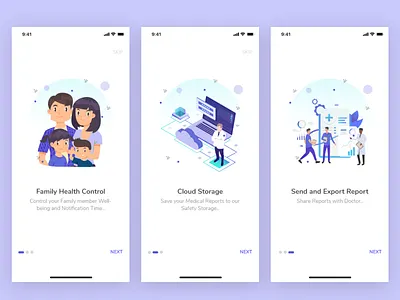 Walkthrough app design illustration illustrator ui ux vector website