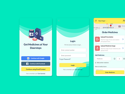 Order Medicines Online app medicine mobile ux design