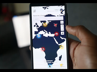 Traveller Search map map search mobile animation search search bar search results travel traveling traveller