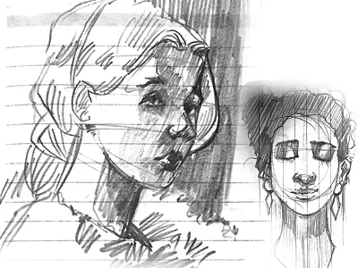 Doodle! character design concept illustration paper pencil sketch sketching storyboarding study