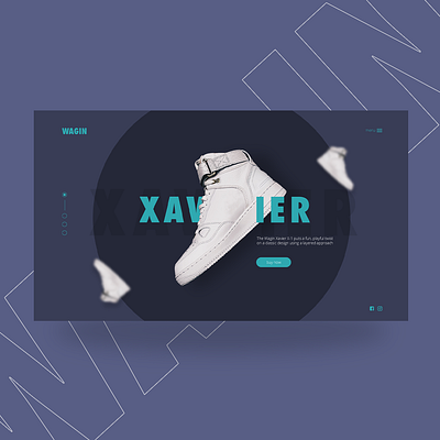 Wagin Shoes branding design flat minimal type typography ui web website