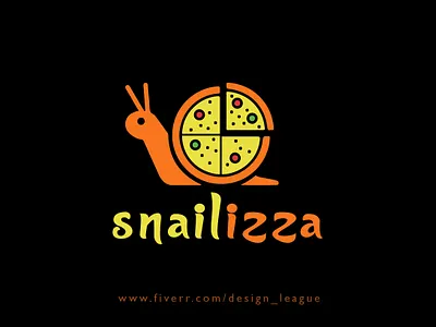 Snailizza Logo artwork branding clean creative design design flat icon flat logo design fresh design fun fun design icon logo logodesign pizza pizza logo snail logo snailizza snails trendy
