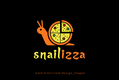 Snailizza Logo artwork branding clean creative design design flat icon flat logo design fresh design fun fun design icon logo logodesign pizza pizza logo snail logo snailizza snails trendy