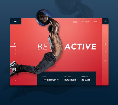 be active | Webdesign active adobexd concept crossfit dailyui fit fitness shop sport training ui webdesign