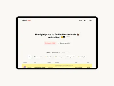 JobbleJobs | Job board concept job job board job listing landingpage recruiting remote remote work remotejob staff