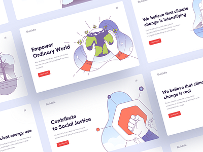 Website for Builddie animation art company energy homepage illustration illustration for web landing page prototyping smart home tech technology ui use ux web design web development web illustration website website design