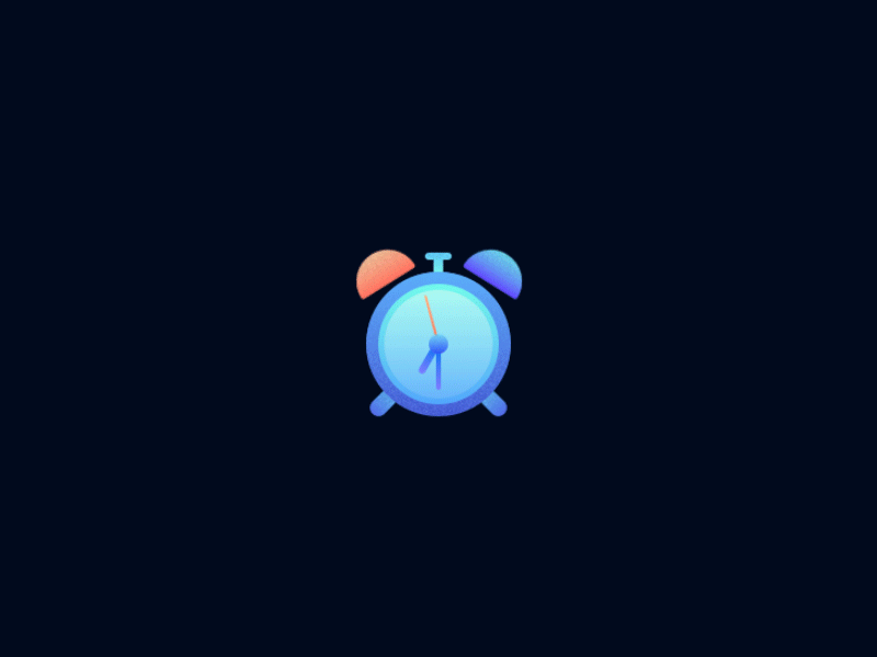 Particle alarm clock alarm clock animation blue design gif icon 情感 粒子