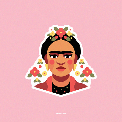 Frida Kahlo Portrait flower flowers frida fridakahlo human illustration illustrator woman woman portrait women