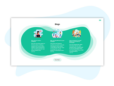 blogs section illustration design illustration illustrator typography ui ux vector web website