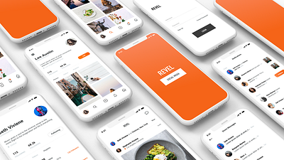 "REVEL" Social Media Concept app design feed login product design ui uidesign uiux ux uxdesign