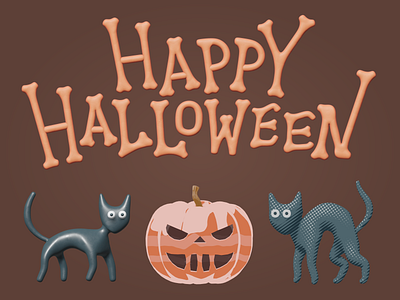 Happy Halloween! (2) 2d art 3d 3d art character character design illustration simple simplicity vector