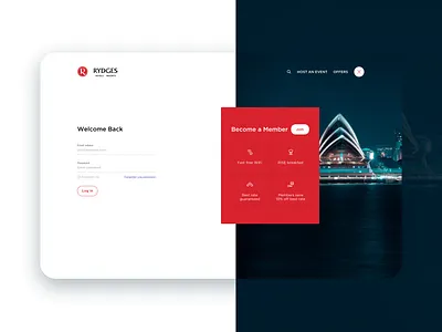 Rydges - Onboarding dailyui design desktop hotels onboarding ui ui ux ux webdesign
