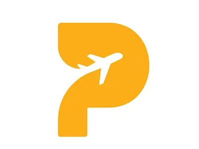 Pull Trip Logo fly p icon p logo p monogram plane travel travel agency trip