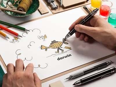 darwin brand brand design brand identity branding branding design darwin logo