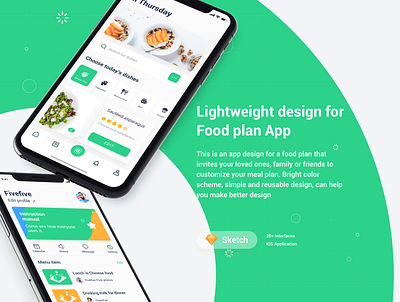 food plan app app design colorful flat design design ios app design iphonex logo ui ui interface ui kit