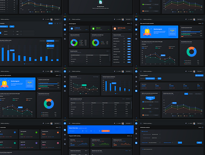 Analytics Dashboard UI Kit app design colorful flat design dashboard illustration ios app design typography ui interface ux vector web