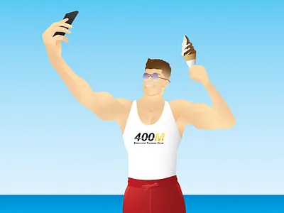 "Summer break" character illustration animation beach character animation character design greece greek gym ice cream icecream sea selfie smile sports sportswear summer sunglasses
