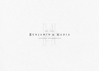 Benjamín & Nadia – Logo Design brand branding design idea identity lettering logo logotype monogram typography