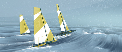 Sailing Race art artwork blue boat color design flat gradient graphic illustration illustration art illustrator nature ocean race sail sailing sea ship texture