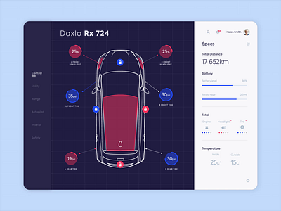 Web Platform - Car diagnostics animation app clean colors design minimal ui ux web website