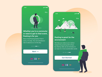 Pooling Finland - Onboarding Detail app app design app designer app ui app ui design concept design mobile app mobile design onboarding onboarding screens onboarding ui typography ui ui design user interface design ux design