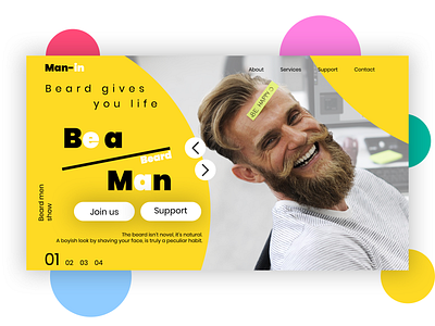 Be a beard man! - Daily Ui Challenge beard bearded man beards daily 100 challenge daily ui dailyui design landing page landingpage man men ui website website design