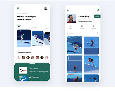 Mobile App Tennis – Chinaopen animation app app china chinaopen design design tennis ui ui ux user interface user interface design ux