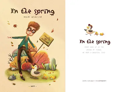 In the spring design illustration 设计