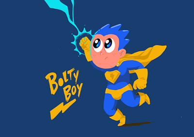 Bolty Boy bolt charadesign design electric illustration people procreate super hero superhero