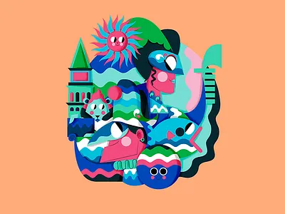 CARNAVAL DE VENECIA colombiano colomian design stduio illustration illustration design illustration studio ilustración italy jhonny núñez venecia