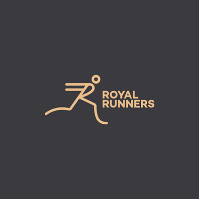 ROYAL RUNNER - LOGO abstract athlete clever logo combination concept creative design dribbble illustration logo minimal run runner running man vector