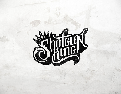 Shotgun King crown dmitry krino king lettering rock band type typography