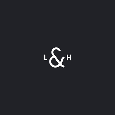 L & H branding design logo typography vector