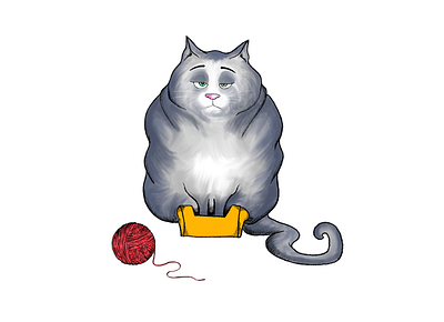 Overgrown cat fat